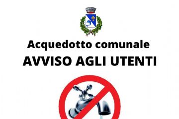 Sospensione temporanea erogazione dell&#39;acqua potabile in alcune zone