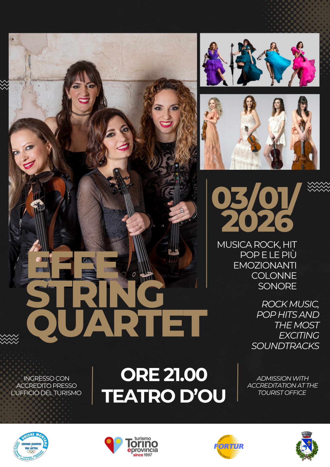 Locandina con violiniste in primo piano