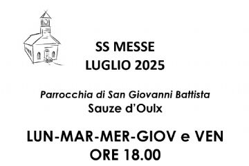 Orari messe Luglio 2025